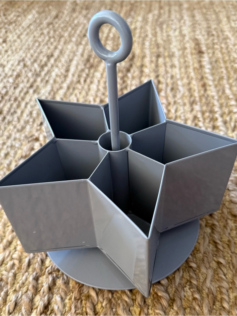 Pottery Barn Kids Gray Metal Star Desk Caddy Pen Pencils